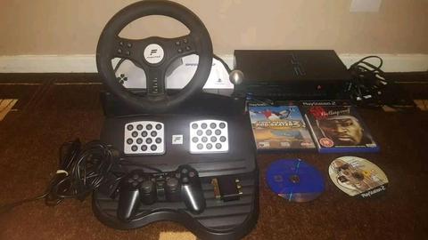 Ps2 console with controllers etc
