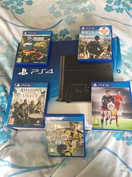 PlayStation 4 with games