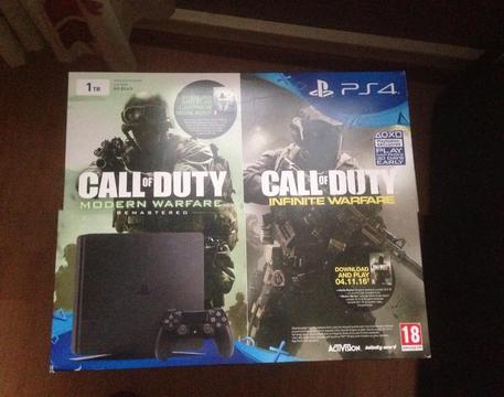 PS4 jet black 1TB with two games brand new