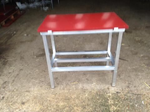 Butchers poly cutting table