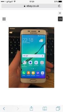 Samsung galaxy S6 Edge White 32GB Unlocked cracked Fully working