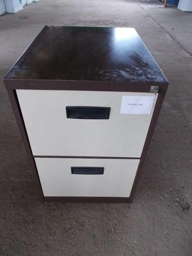 Small brown Filing cabinet with Key