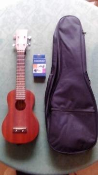 Concert Acoustic Ukulele with gig bag and contact microphone