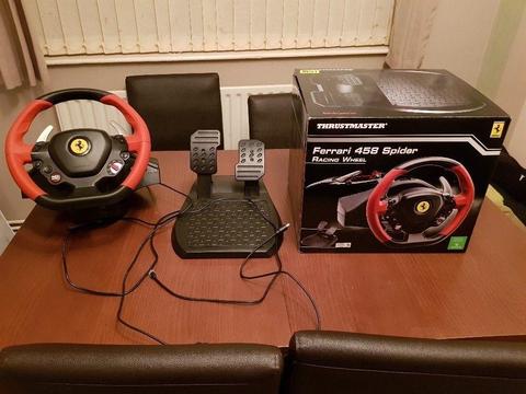 Thurstmaster Farrai steering wheel and pedals Xbox one