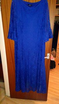 Brand new Joanna hope long blue lace dress size 24