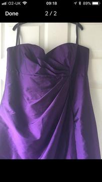 Strapless Cadbury purple formal bridesmaid dress size 16