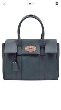 Dark green faux leather-handbag new £10