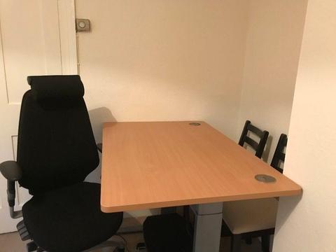 ConSet 501-17 Rectangular Height Adjustable Electric Desk and Hoganas Eco chair (small) rrp £1100
