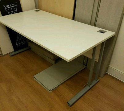 White office table