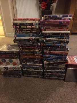 Multiple dvds for sale as a bundle 100 dvds