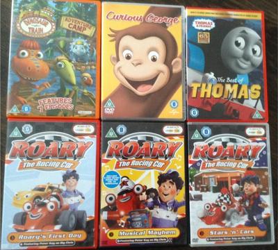 Six young children's DVDs