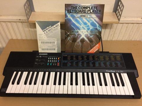 Casio CA-301 Electric Keyboard, in Good Working Conditon, with Manual Learning Book and Book Stand