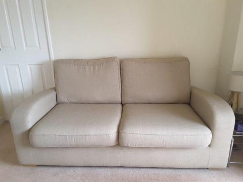 2 seater sofa. Beige. Good condition