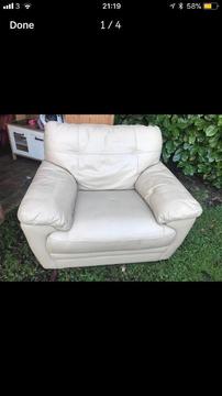 Cream oversized arm chair