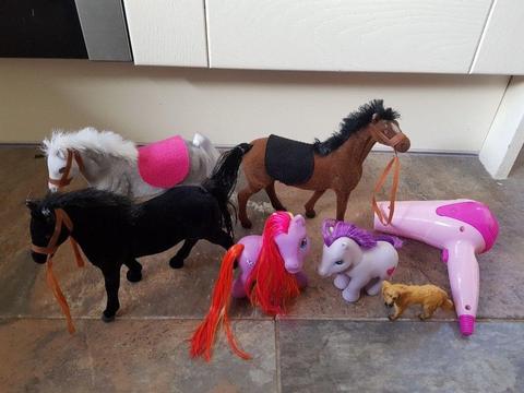 FREE Small selection of girls toys, horses, my little pony FREE