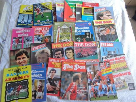 Football programmes for sale, Mainly Aberdeen some, Scotland, English, Highland League 1000s