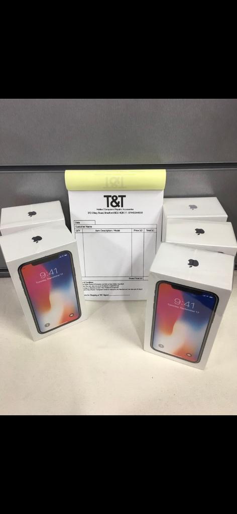 IPhone X 64gb sealed pack silver Unlock all networks 12 month apple waranty
