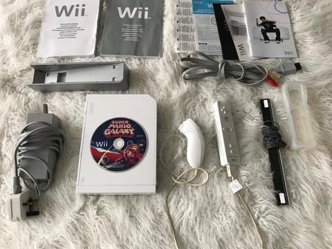 Nintendo Wii Console and Super Mario Game