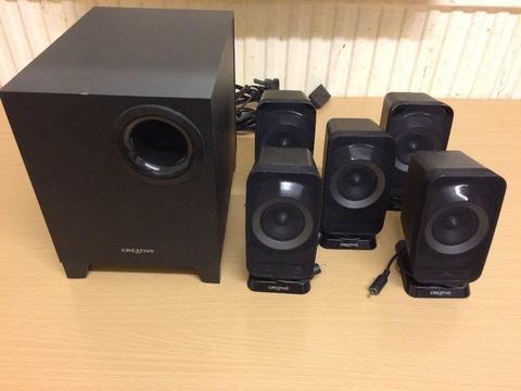 Creative Inspire T6160 Desktop or Laptop 5,1 Home Cinema Speakers, Fully Working Condition