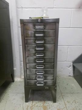 STEEL 1950S FILING CABINET SMALL