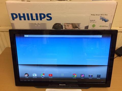 Philips S231c4 Android Touch Screen Tablet and Desktop Monitor All In One, 23 Inch Full HD Display