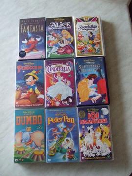 Walt Disney Classic VHS Cartoon Films 18 to choose from - £1 each. Free Delivery within Dunfermline
