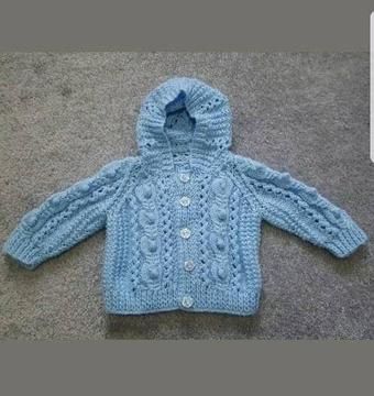 Baby boy knitted cardigan 3-6 months