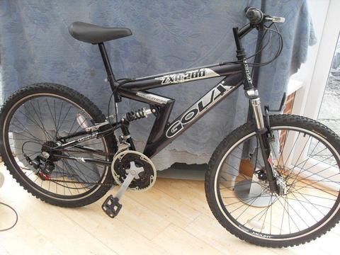 ADULTS GOLA ZXR 200 FULL SUSPENSION MOUNTAIN BIKE WITH DISC BRAKES IN VGC
