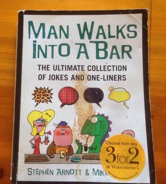 Man Walks into a Bar joke book very thick