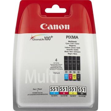 Genuine 4 Colour Canon CLI-551 Ink Cartridge Multipack