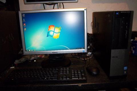 Dell 3010 computer system, 3.4ghz- core i3, Windows 7, 500Gb Hdd, 4gb Mem, wifi, Dvd-rw, 19