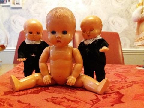 1960's Tutor Rose doll + twins £15