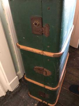 Vintage large luggage trunk