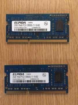 MacBook and iMac RAM 4GB (2GB x2) DDR3 PC3-8500 1066 MHz (Hynix), 1600 MHz (Epida) memory modules