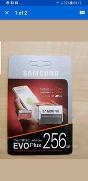 New Samsung Evo Plus 256gb Micro Sd Card + Adapter