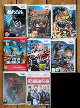 Excellent Quality Wii Computer Games in Boxes x10