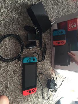 Nintendo switch console and case