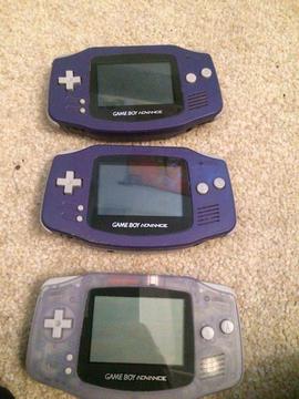 Various gameboy advance consoles