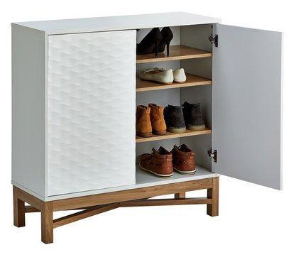 Hygena Zander 2 Door Shoe Cabinet - White