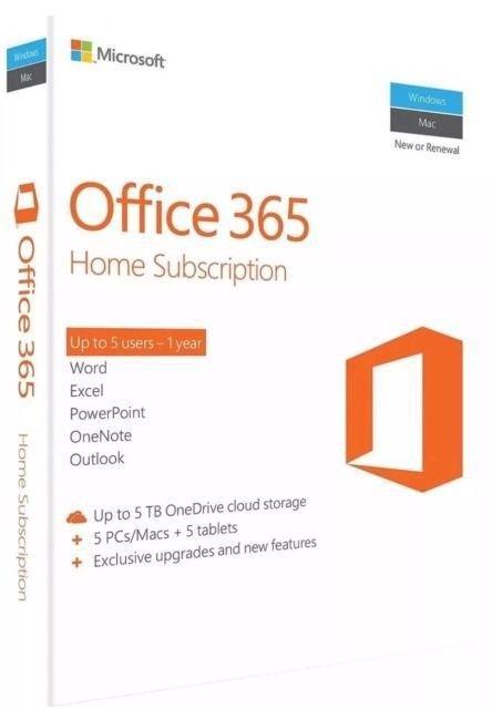 Microsoft Office 365 Home Subscription - worth £79.99