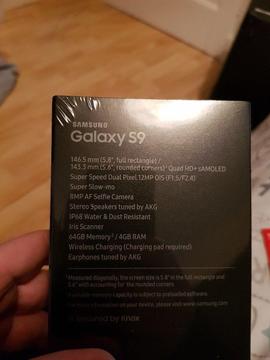For Sale New Samsung Galaxy S9 (NEVER BEEN USED)