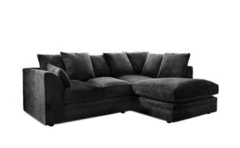 Brand New Dylan Byron Corner Sofa & 3 + 2 Seater Sofa Set Grey Brown Beige Black Fabric Jumbo Cord
