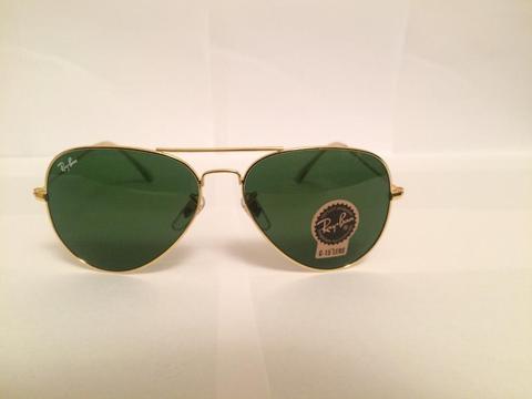 RayBan Aviator Sunglasses RB3025 (gold frame/dark green lens)