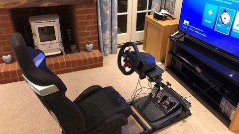 Logitech G29 Steering Wheel, GT Omega Stand and R9 Racing Seat bundle