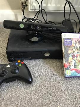 Xbox 360 with Kinect and game