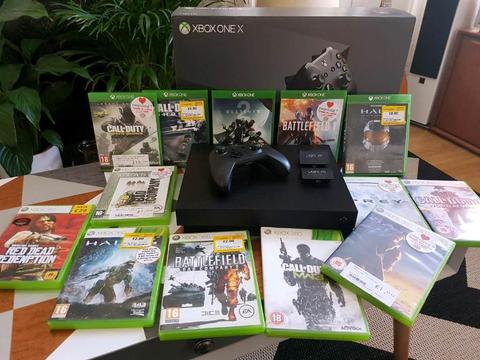 Xbox one x bundle with 15 games
