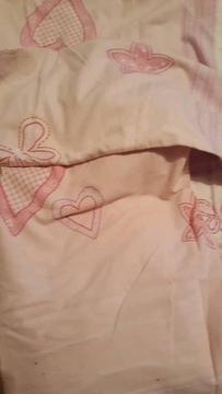 Two sets of girls single duvet covers and a fleece blanket