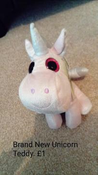 Brand new unicorn teddy