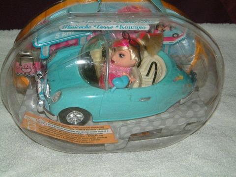 Doll in a Cabriolet Bubble Car, still in sealed display package Brand New