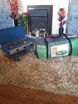 5 man tent and camping stove